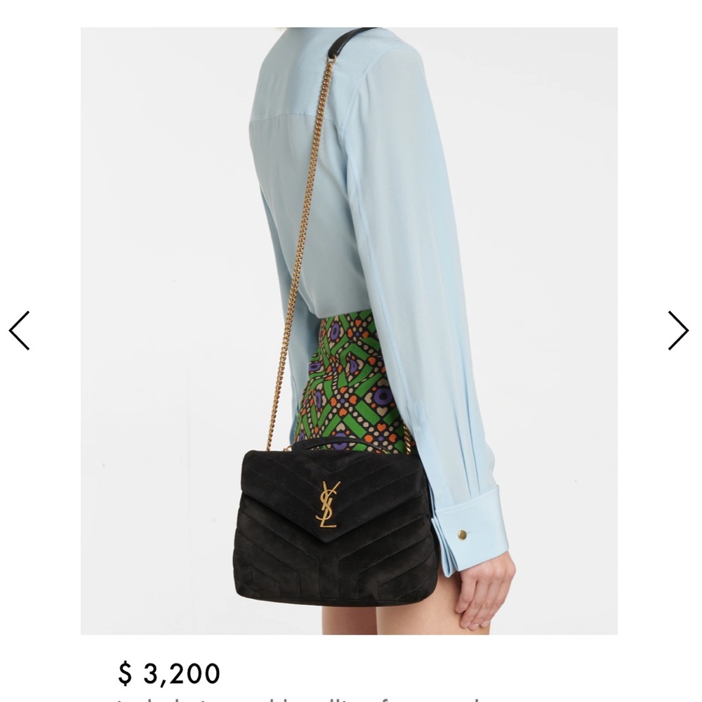 *FINAL PRICE* YSL Yves Saint Laurent small loulou bag in quilted suede